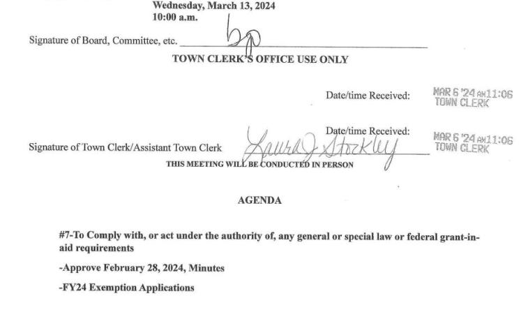 March 13, 2024-Executive Session